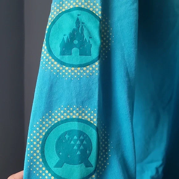Disney Teal Long Sleeve Tee - Picture 5 of 7